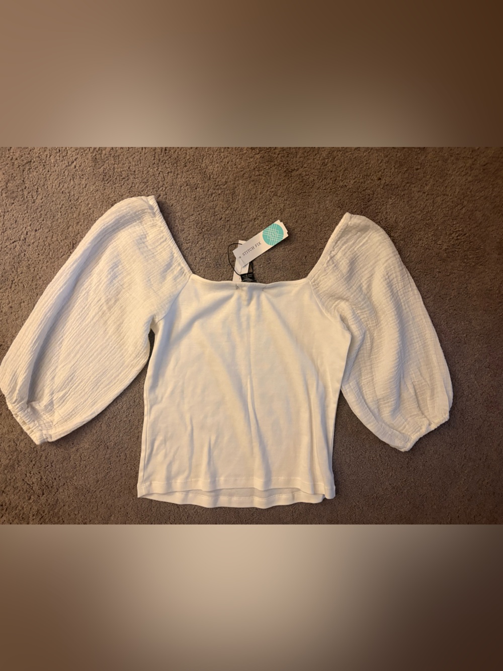 Sanctuary White Puff Sleeve Top Women’s NWT